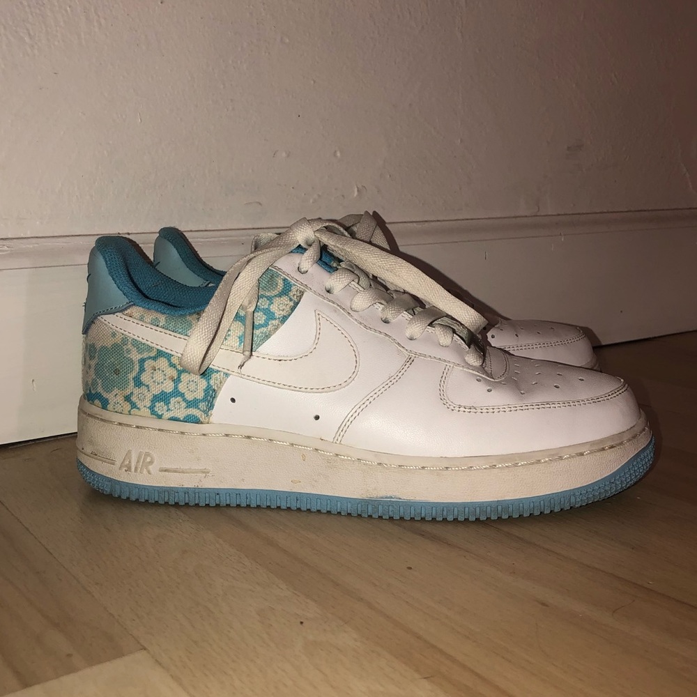 Vintage Flower Print Nike Air Force Ones